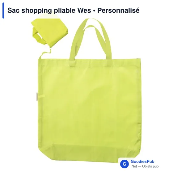 Sac shopping pliable personnalisable Wes avec logo - Image 4