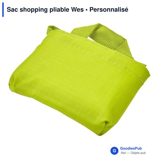 Sac shopping pliable personnalisable Wes avec logo - Image 5