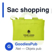Sac shopping pliable personnalisable Wes avec logo - Miniature 6