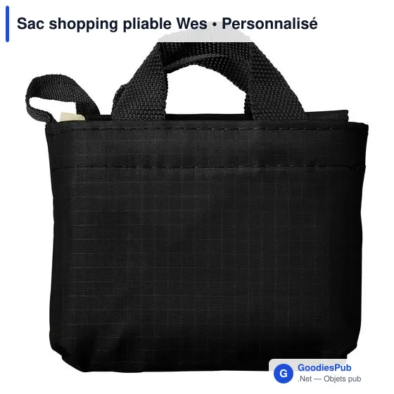 Sac shopping pliable personnalisable Wes avec logo - Image 7