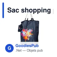 Sac shopping pliable personnalisable Wes avec logo - Miniature 8
