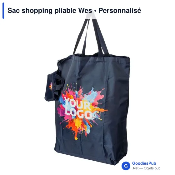 Sac shopping pliable personnalisable Wes avec logo - Image 8