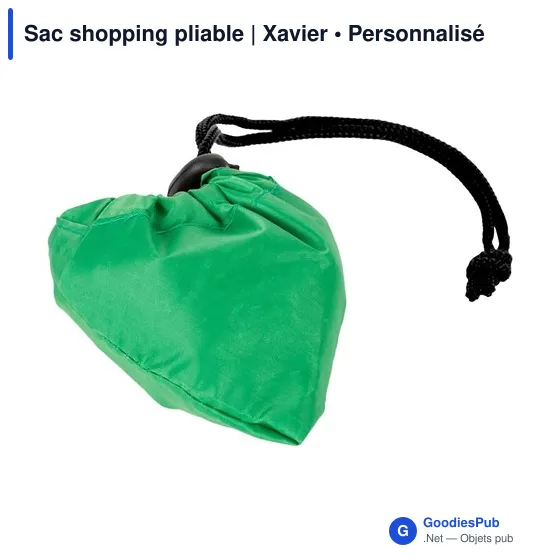 Sac shopping pliable personnalisable avec logo | Xavier - Image 12