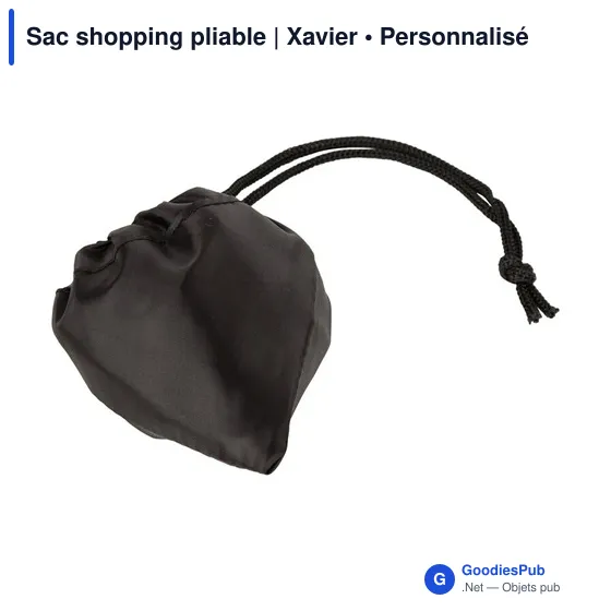 Sac shopping pliable personnalisable avec logo | Xavier - Image 5