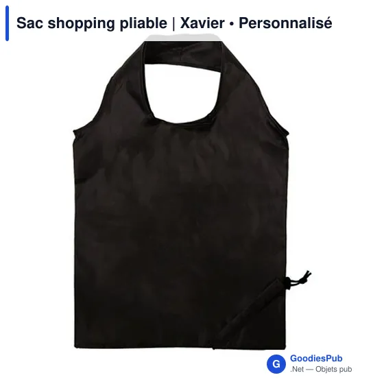 Sac shopping pliable personnalisable avec logo | Xavier - Image 6