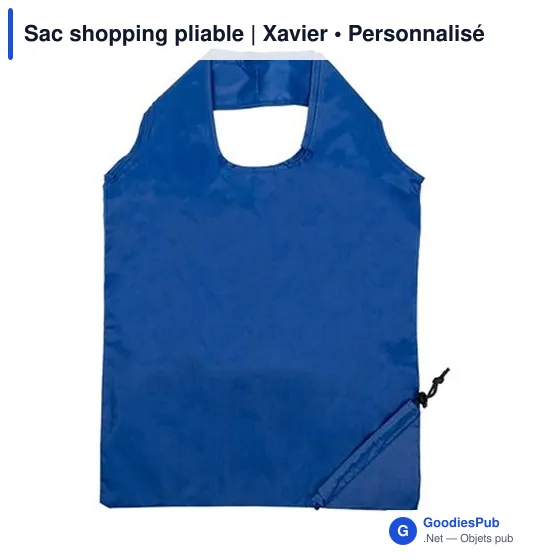 Sac shopping pliable personnalisable avec logo | Xavier - Image 9