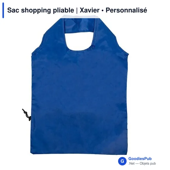 Sac shopping pliable personnalisable avec logo | Xavier - Image 10