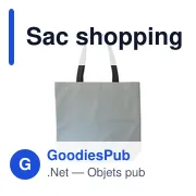 Sac shopping personnalisable réfléchissant avec logo - Jordyn - Miniature 1