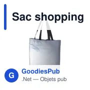 Sac shopping personnalisable réfléchissant avec logo - Jordyn - Miniature 2