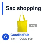 Sac shopping personnalisable avec logo - Santrell - Miniature 1