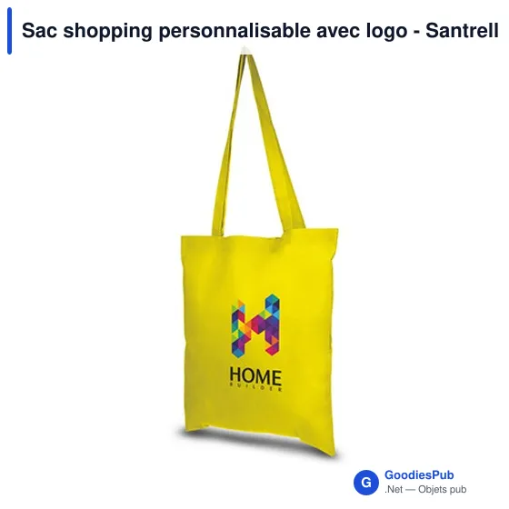 Sac shopping personnalisable avec logo - Santrell - Image 3