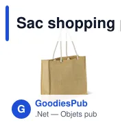 Sac shopping personnalisable en toile de jute et coton avec logo - Jute - Miniature 2