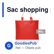 Sac shopping personnalisable Wade avec logo - 38 x 35 cm - Miniature 1