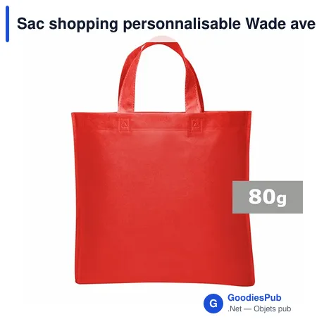 Sac shopping personnalisable Wade avec logo - 38 x 35 cm