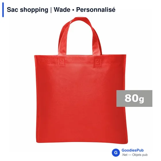 Sac shopping personnalisable Wade avec logo - 38 x 35 cm - Image 1