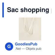 Sac shopping personnalisable en coton résistant avec logo - Siltex - Miniature 1
