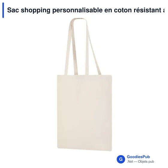 Sac shopping personnalisable en coton résistant avec logo - Siltex - Image 3