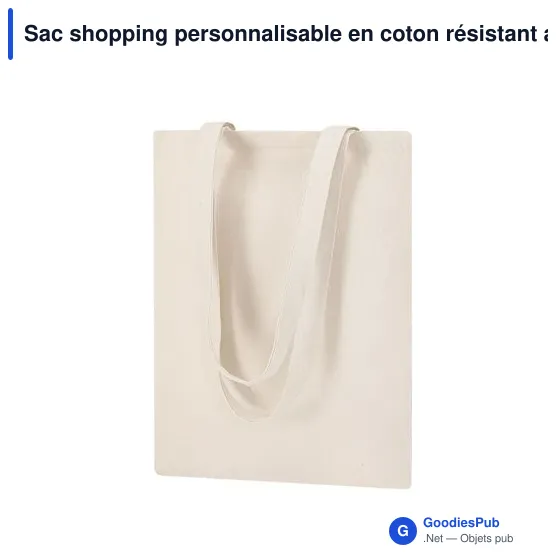 Sac shopping personnalisable en coton résistant avec logo - Siltex - Image 4