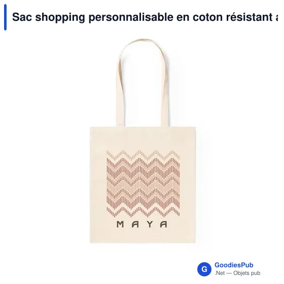 Sac shopping personnalisable en coton résistant avec logo - Siltex - Image 6