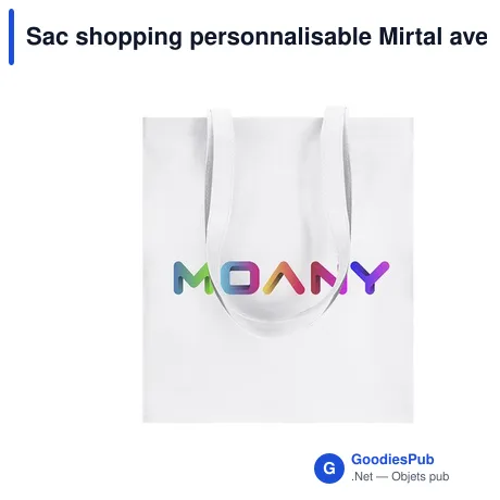 Sac shopping personnalisable Mirtal avec logo en sublimation