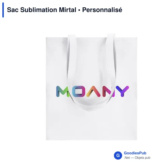 Sac shopping personnalisable Mirtal avec logo en sublimation - Image 1