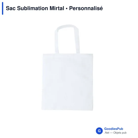 Sac shopping personnalisable Mirtal avec logo en sublimation - Image 2