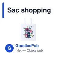 Sac shopping personnalisable Mirtal avec logo en sublimation - Miniature 3