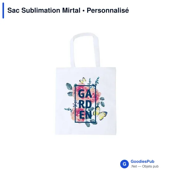 Sac shopping personnalisable Mirtal avec logo en sublimation - Image 3