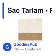 Sac shopping personnalisable en coton avec logo - Sac Tarlam - Miniature 1