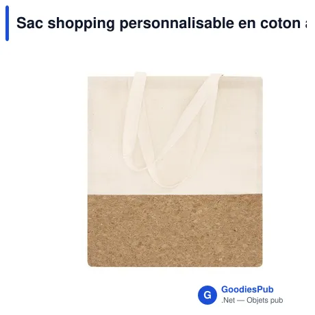Sac shopping personnalisable en coton avec logo - Sac Tarlam