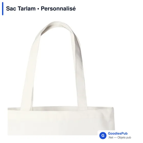 Sac shopping personnalisable en coton avec logo - Sac Tarlam - Image 2