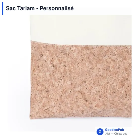 Sac shopping personnalisable en coton avec logo - Sac Tarlam - Image 3