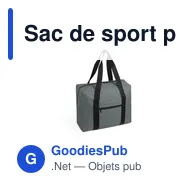 Sac de sport personnalisable Tarok avec logo pour entreprises - Miniature 1