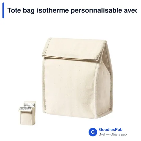 Tote bag isotherme personnalisable avec logo pour entreprises