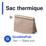 Sac thermique personnalisable Laral avec logo pour entreprises - Miniature 1