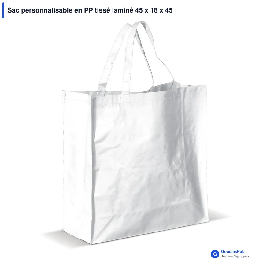 Sac personnalisable en PP tissé laminé 45 x 18 x 45 cm avec logo - Laminé - Image 2