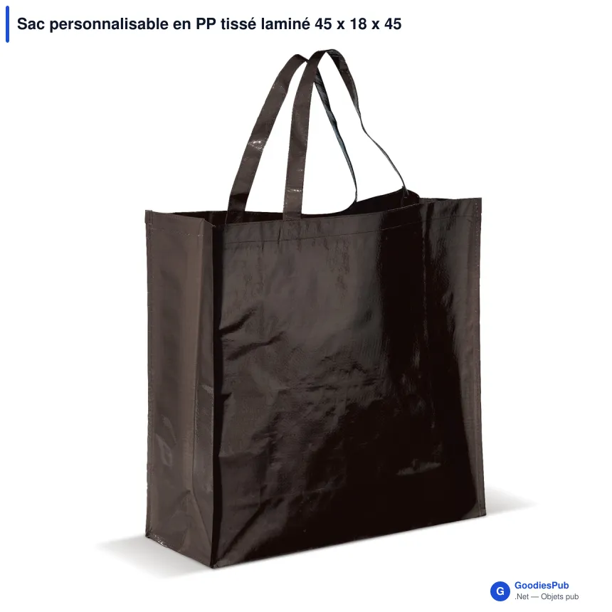 Sac personnalisable en PP tissé laminé 45 x 18 x 45 cm avec logo - Laminé - Image 3