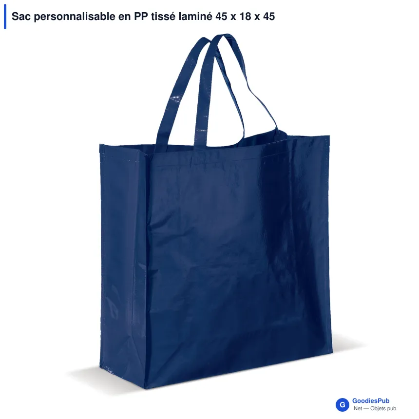 Sac personnalisable en PP tissé laminé 45 x 18 x 45 cm avec logo - Laminé - Image 4