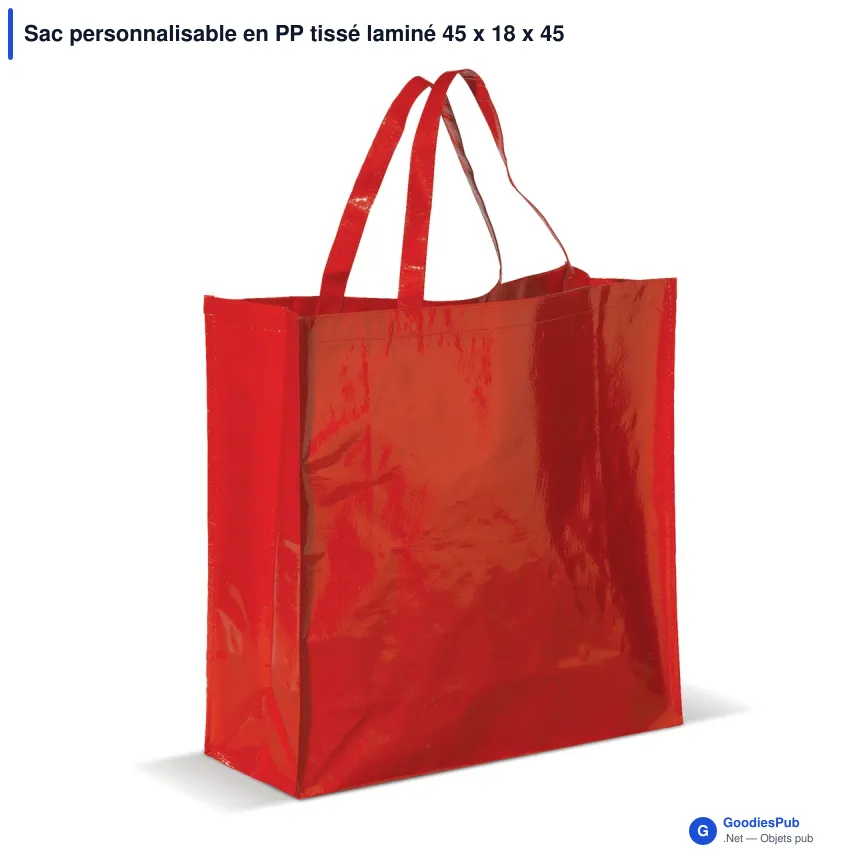 Sac personnalisable en PP tissé laminé 45 x 18 x 45 cm avec logo - Laminé - Image 5