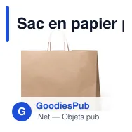 Sac en papier personnalisable Tobin avec logo - 100 g/m2 - Miniature 2