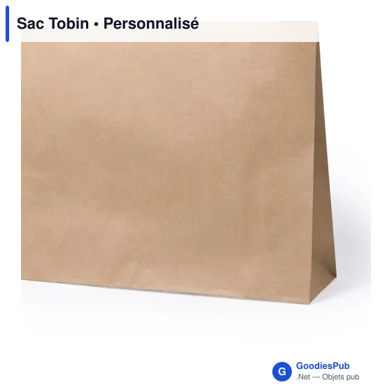 Sac en papier personnalisable Tobin avec logo - 100 g/m2 - Image 3