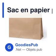 Sac en papier personnalisable Tobin avec logo - 100 g/m2 - Miniature 4