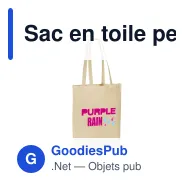 Sac en toile personnalisable coton OEKO-TEX® 280 g/m² 42x12x43 cm avec logo - Écru - Miniature 1