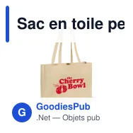 Sac en toile personnalisable coton OEKO-TEX® 280 g/m² 45x10x33 cm avec logo - Écru - Miniature 1
