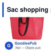 Sac shopping personnalisable Torvik avec logo - Rouge - Miniature 2