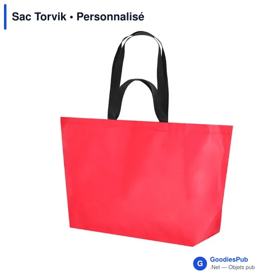 Sac shopping personnalisable Torvik avec logo - Rouge - Image 11