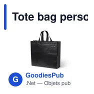 Tote bag personnalisé pour logo entreprise - Sac shopping éco-responsable - Miniature 3