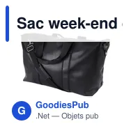 Sac week-end en cuir personnalisable avec logo - Noah - Miniature 2