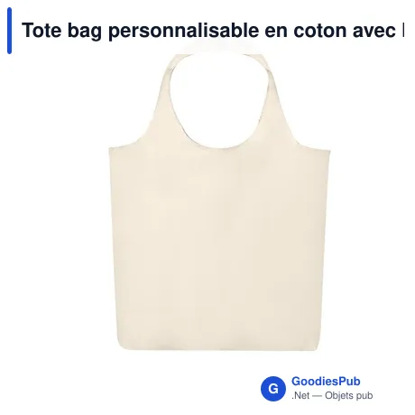 Tote bag personnalisable en coton avec logo pour entreprises