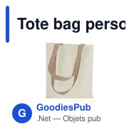 Tote bag personnalisable avec logo pour entreprises - Miniature 1